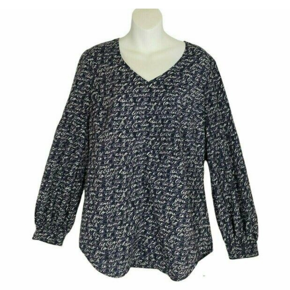 Cabi navy long sleeves tunic blouse size small oversized - Picture 1 of 14
